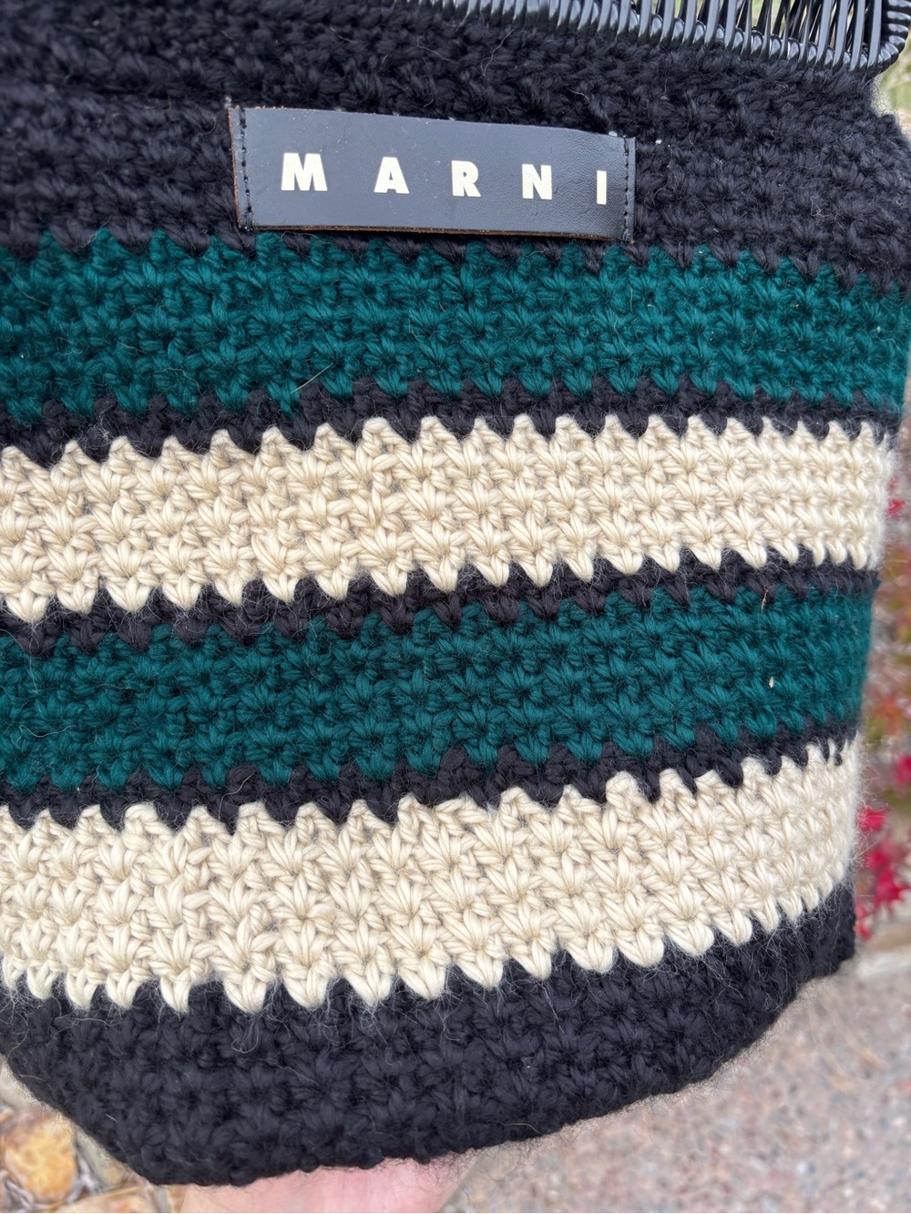 Marni Striped Crochet Tote - Picture 3 of 8